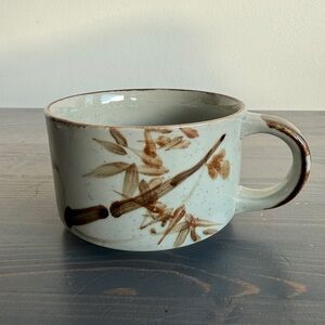 Vintage stoneware soup mug
Bamboo print